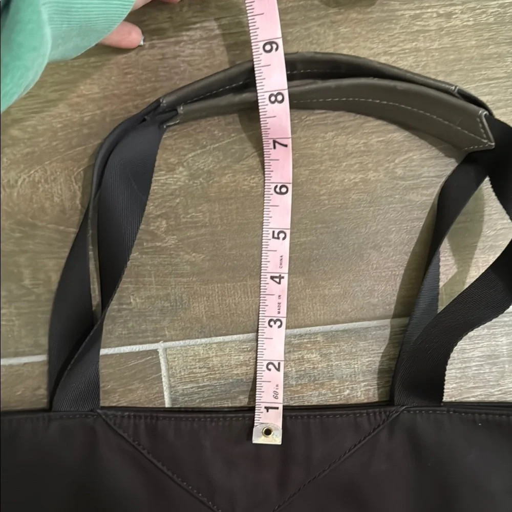Stella & Dot Black Tote with Vertical Zipper